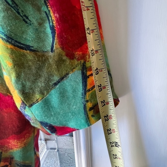 Vtg PAUL Et DUFFIER Womens M Blazer Jacket Artsy Abstract Colorful Boyfriend Cut - Picture 15 of 15